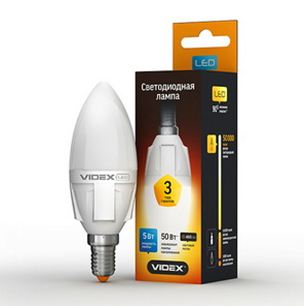 14-15 Светодиодная лампа VIDEX C37 5W  Купить с доставкой по Украине