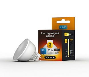 25 Светодиодная лампа VIDEX MR16 3W Купить с доставкой по Украине