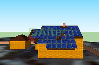 Візуалізація розташування панелей solar modelling 1