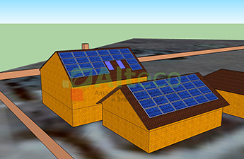 Візуалізація розташування панелей solar modelling 2