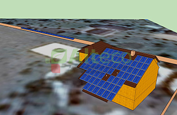 Візуалізація розташування панелей solar modelling 3
