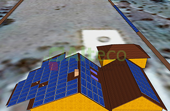 Візуалізація розташування панелей solar modelling 4